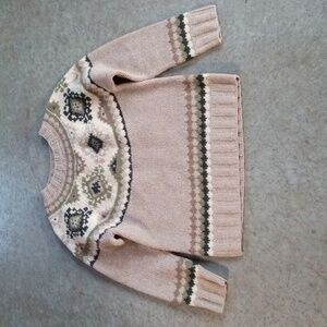 Vintage Ann Taylor 100% Wool Women's Fairisle Sweater XS